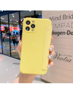 Cover iPhone 12 Pro Max Silicone Liquido Gialla Giallo