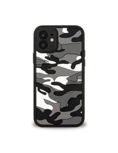 Cover iPhone 12 Pro Max Silicone Nuvole Mimetiche Nero