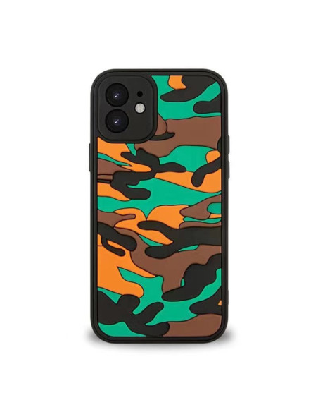 Cover iPhone 12 Pro Max Silicone Nero Arancione | Melacompro