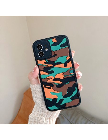 Cover iPhone 12 Pro Max Silicone Nero Arancione | Melacompro