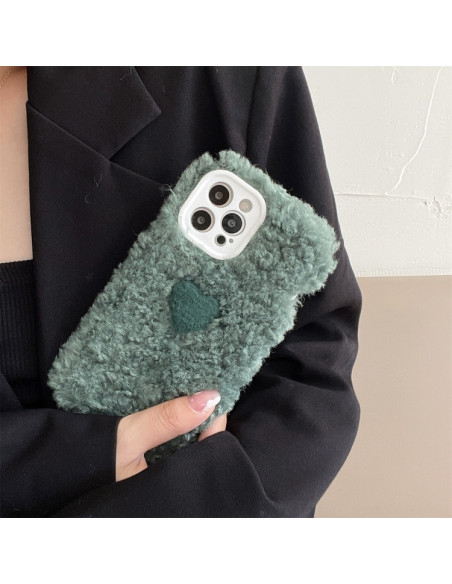 Cover iPhone 12 Pro Max Silicone Cuore Verde | Melacompro