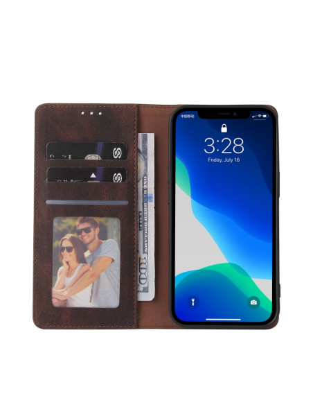 Cover iPhone 13 Pro Max Pelle PU Marrone | Melacompro