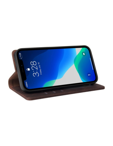 Cover iPhone 13 Pro Max Pelle PU Marrone | Melacompro