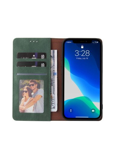 Cover iPhone 13 Pro Max Pelle PU Verde | Melacompro