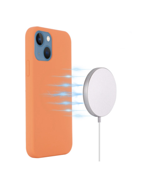 Cover iPhone 13 Silicone Antiurto MagSafe Arancione | Melacompro