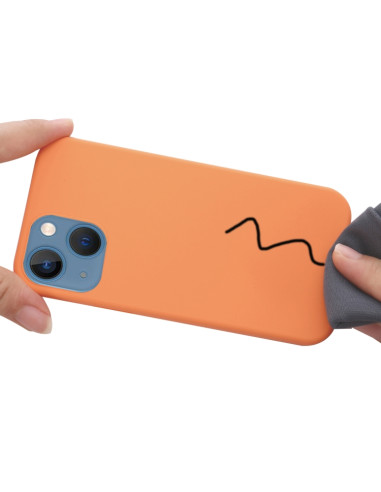 Cover iPhone 13 Silicone Antiurto MagSafe Arancione | Melacompro