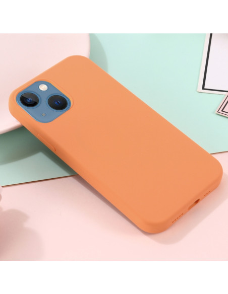 Cover iPhone 13 Silicone Antiurto MagSafe Arancione | Melacompro