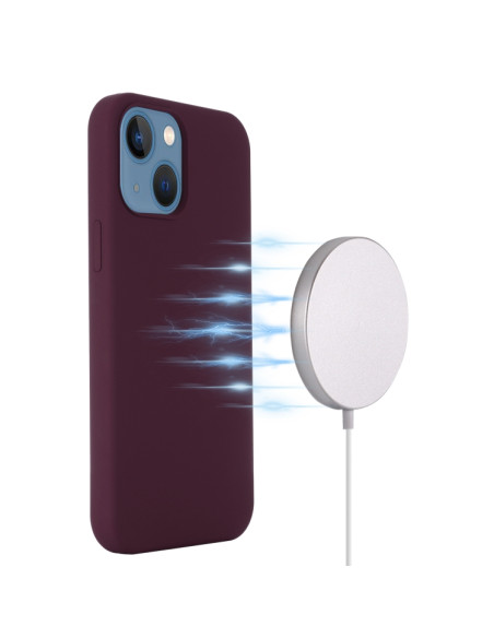 Cover iPhone 13 Silicone Antiurto MagSafe Plum color | Melacompro
