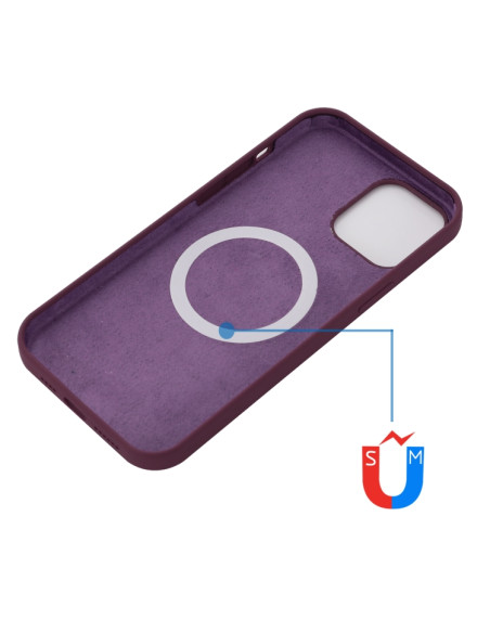 Cover iPhone 13 Silicone Antiurto MagSafe Plum color | Melacompro
