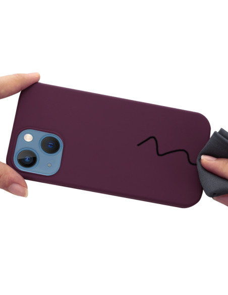 Cover iPhone 13 Silicone Antiurto MagSafe Plum color | Melacompro