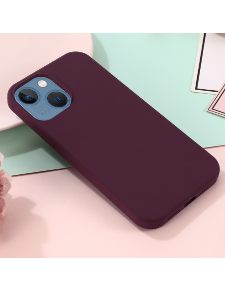 Cover iPhone 13 Silicone Antiurto MagSafe Plum color | Melacompro