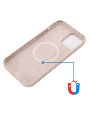 Cover iPhone 13 Silicone Antiurto MagSafe Sand Rosa | Melacompro
