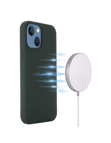 Cover iPhone 13 Silicone Antiurto MagSafe Dark Verde | Melacompro