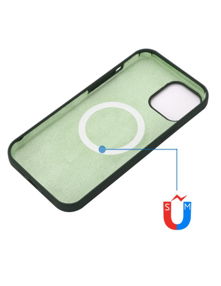 Cover iPhone 13 Silicone Antiurto MagSafe Dark Verde | Melacompro