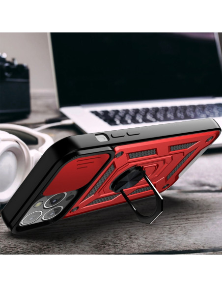 Cover iPhone 13 TPU Marmo Bianco Rosso | Melacompro