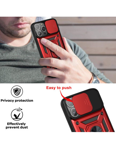 Cover iPhone 13 TPU Marmo Bianco Rosso | Melacompro