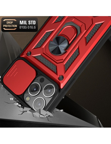 Cover iPhone 13 TPU Marmo Bianco Rosso | Melacompro