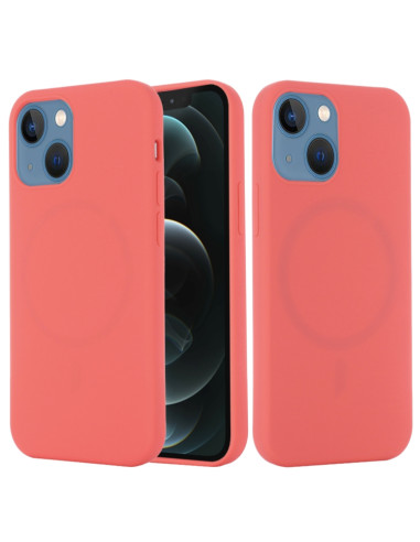Cover iPhone 13 Silicone Antiurto MagSafe Rosa Arancione | Melacompro