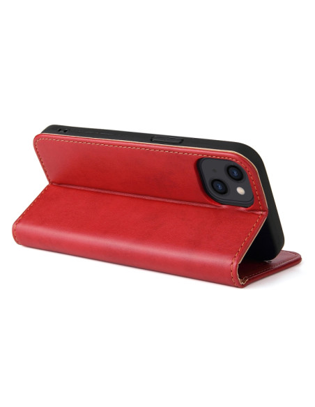 Cover iPhone 13 Pelle Rosso Vino | Melacompro