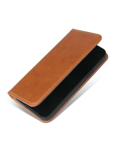 Cover iPhone 13 Pelle Rosso Vino Marrone | Melacompro