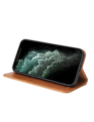 Cover iPhone 13 Pelle Rosso Vino Marrone | Melacompro