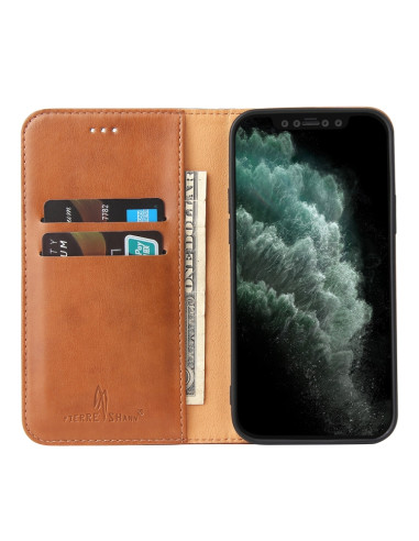 Cover iPhone 13 Pelle Rosso Vino Marrone | Melacompro