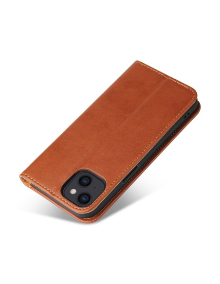 Cover iPhone 13 Pelle Rosso Vino Marrone | Melacompro