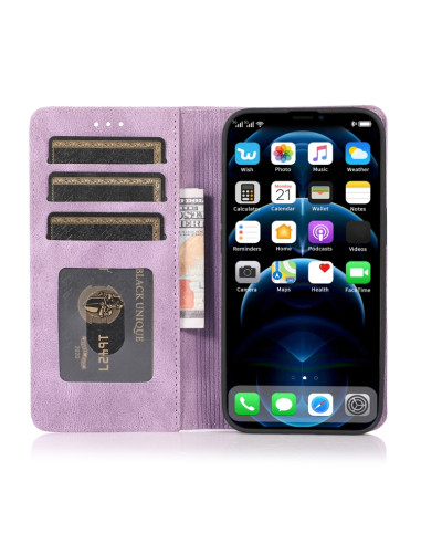 Cover iPhone 13 Pro PU Leather Flip Viola | Melacompro