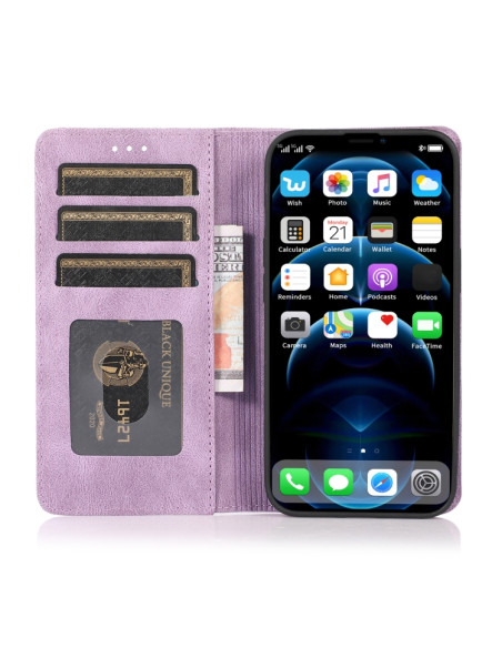 Cover iPhone 13 Pro PU Leather Flip Viola | Melacompro
