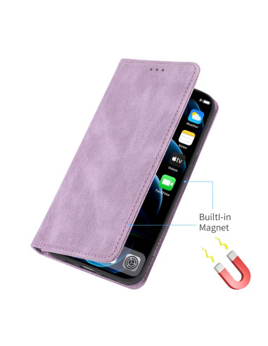 Cover iPhone 13 Pro PU Leather Flip Viola | Melacompro