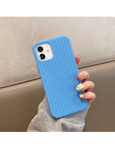 Cover iPhone 13 Silicone Blu Mare Texture Spina Cornflowerblue