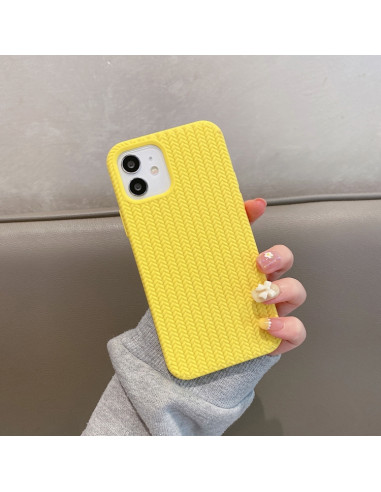 Cover iPhone 13 Silicone Blu Mare Shiny Giallo | Melacompro