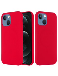 Cover iPhone 13 Silicone Antiurto MagSafe Arancione Rosso