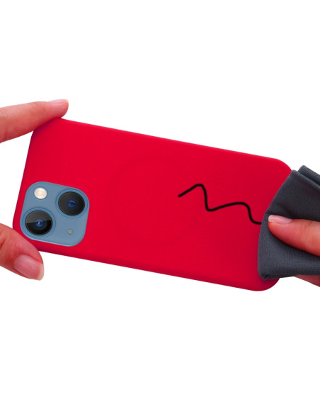 Cover iPhone 13 Silicone Antiurto MagSafe Rosso | Melacompro