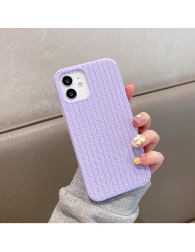 Cover iPhone 13 Silicone Blu Mare Light Viola | Melacompro