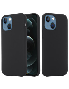 Cover iPhone 13 Silicone Antiurto MagSafe Arancione Nero