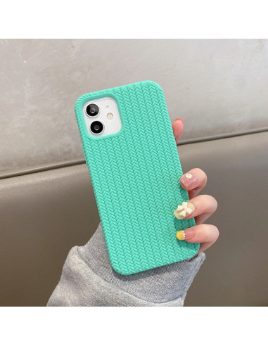 Cover iPhone 13 Silicone Blu Mare Light Verde | Melacompro
