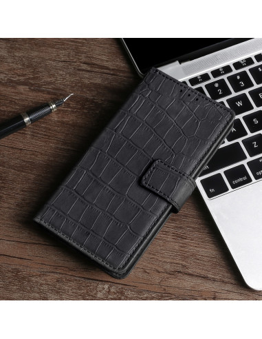 Cover Galaxy A5 2017 Pelle PU Coccodrillo Nero | Melacompro