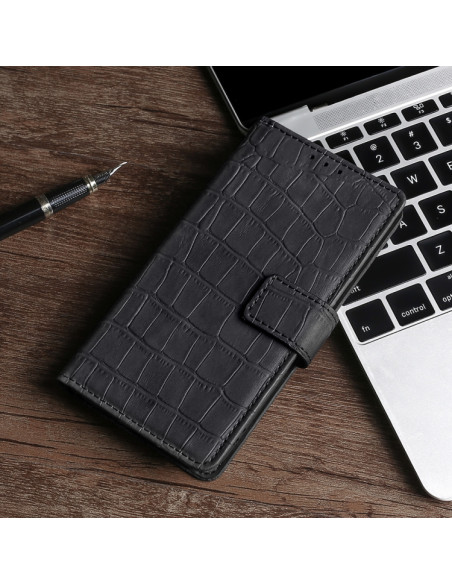 Cover Galaxy A5 2017 Pelle PU Coccodrillo Nero | Melacompro