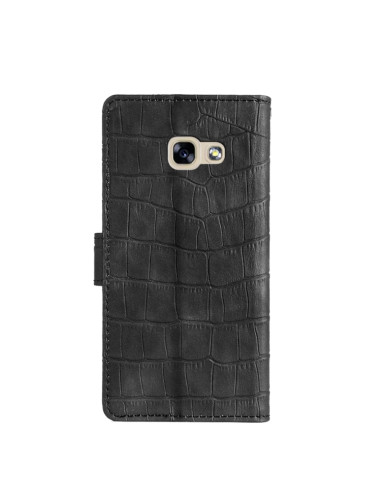 Cover Galaxy A5 2017 Pelle PU Coccodrillo Nero | Melacompro