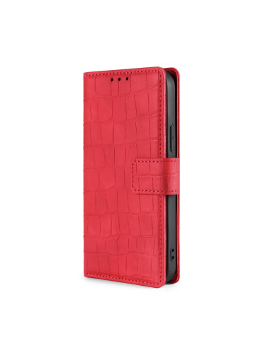 Cover Galaxy A5 2017 Pelle PU Coccodrillo Rosso | Melacompro