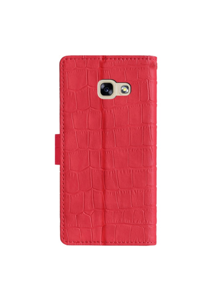 Cover Galaxy A5 2017 Pelle PU Coccodrillo Rosso | Melacompro