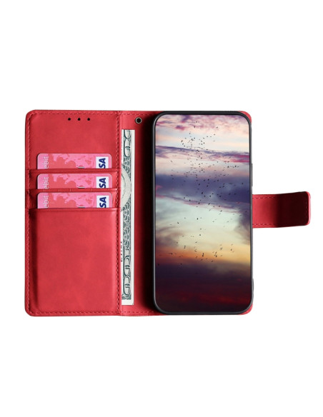 Cover Galaxy A5 2017 Pelle PU Coccodrillo Rosso | Melacompro