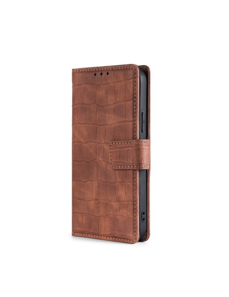 Cover Galaxy A5 2017 Pelle PU Coccodrillo Marrone | Melacompro