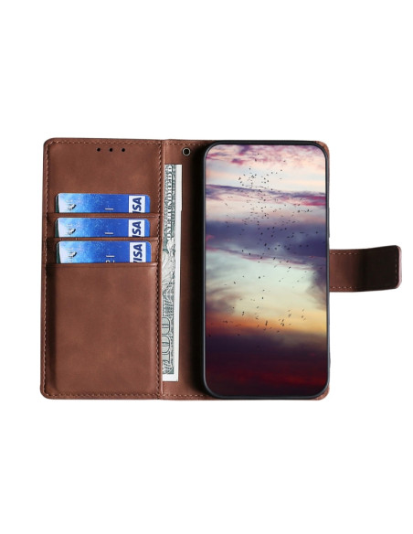 Cover Galaxy A5 2017 Pelle PU Coccodrillo Marrone | Melacompro