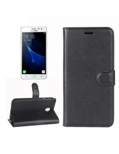 Cover Galaxy J3 2017 Pelle PU Nero | Melacompro