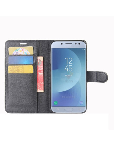 Cover Galaxy J3 2017 Pelle PU Nero | Melacompro