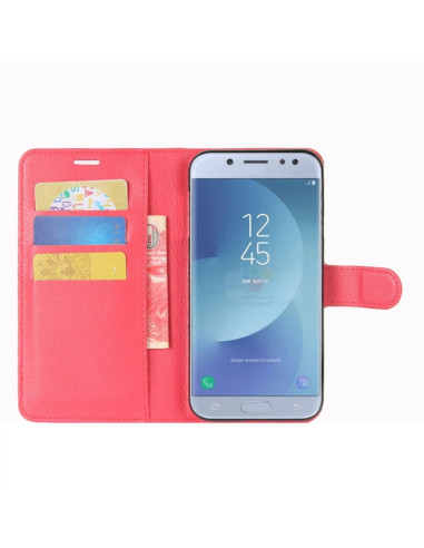 Cover Galaxy J3 2017 Pelle PU Nero Rosso | Melacompro
