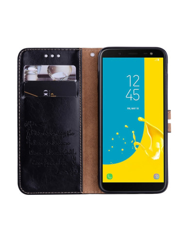 Cover Galaxy J6 EU 2018 Pelle Nero | Melacompro
