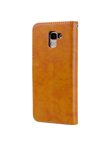 Cover Galaxy J6 EU 2018 Pelle Nero Marrone | Melacompro
